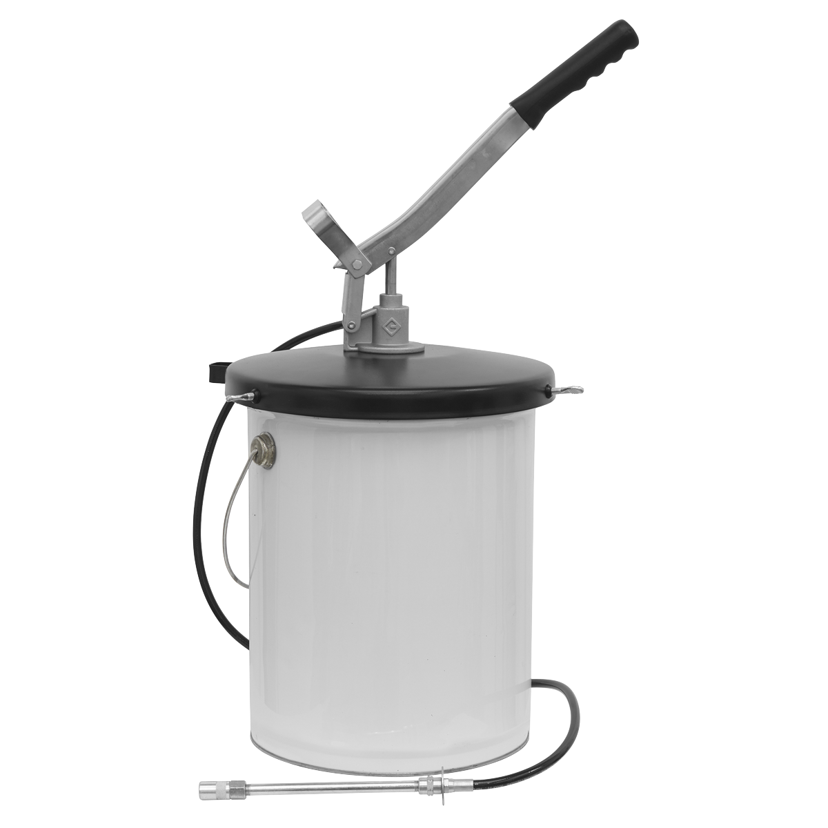 Sealey Bucket Greaser With Follower Plate 12.5kg Extra Heavy Duty AK455