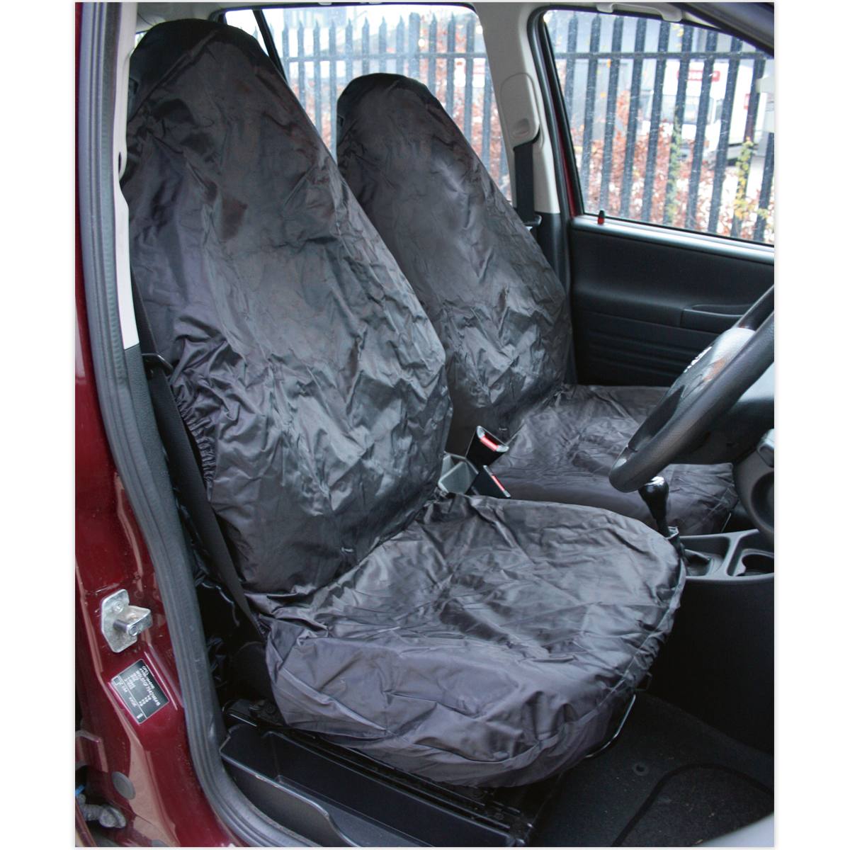 Sealey Front Seat Protector Set 2 Pieces Heavy Duty Water-Resistant Nylon CSC6