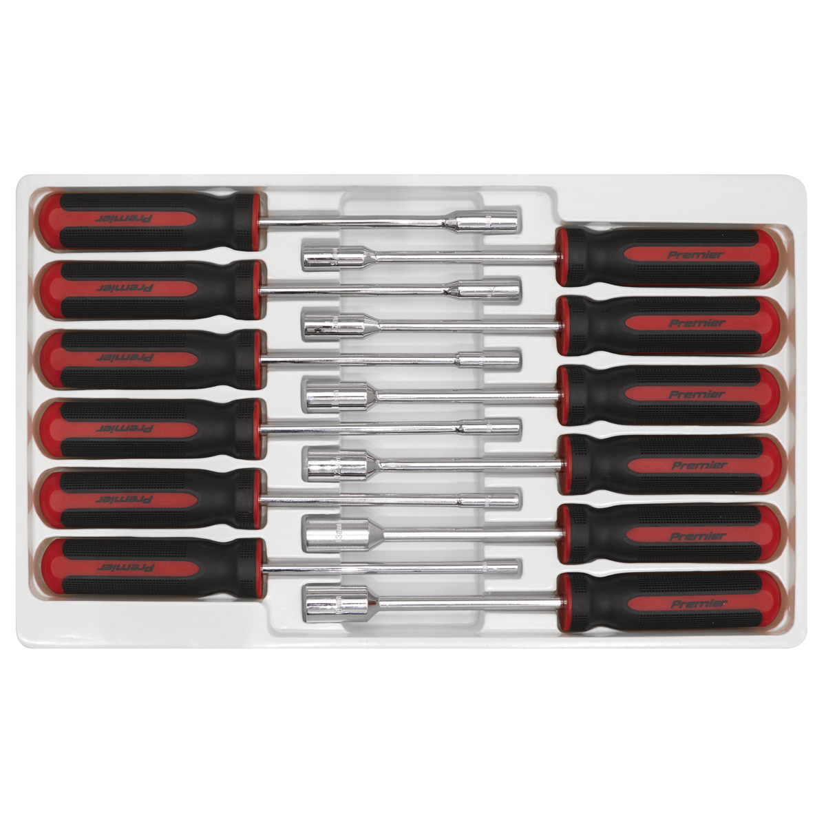 Sealey Nut Driver Set With Chrome Vanadium Steel Shafts 12 Pieces AK4911