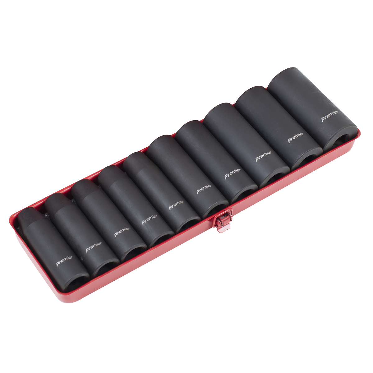 Sealey Impact Socket Set 10 Pieces 1/2" Square Drive Deep Metric AK58/11M