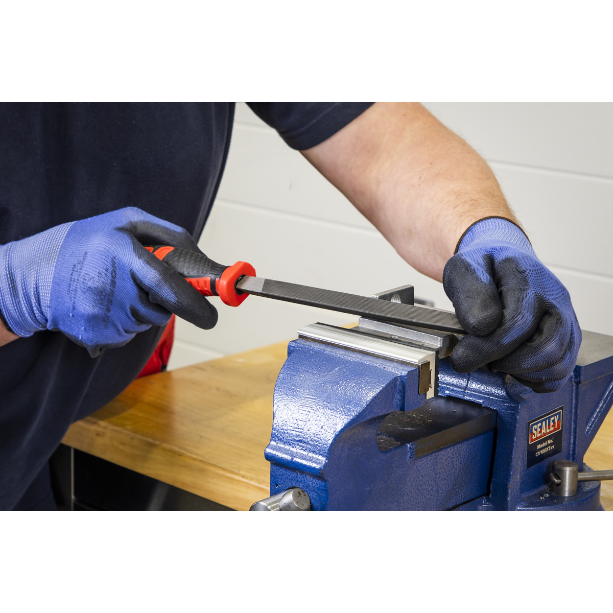Sealey Smooth Cut 3-Square Engineers File With Comfort Grip Handle 200mm AK5864