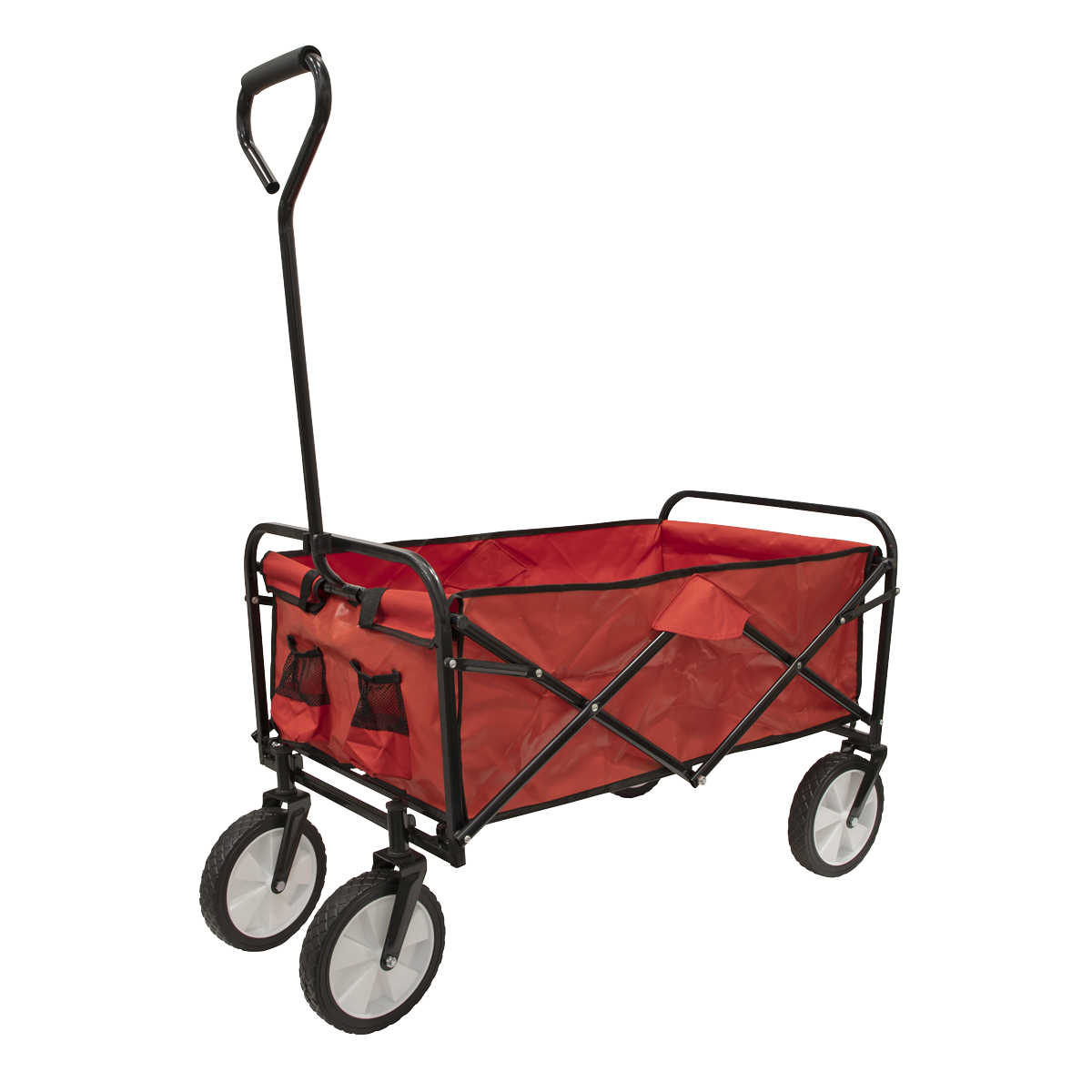 Sealey 70kg Foldable Canvas Trolley With Collapsible Frame - Red CST802