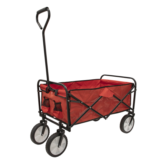 Sealey 70kg Foldable Canvas Trolley With Collapsible Frame - Red CST802