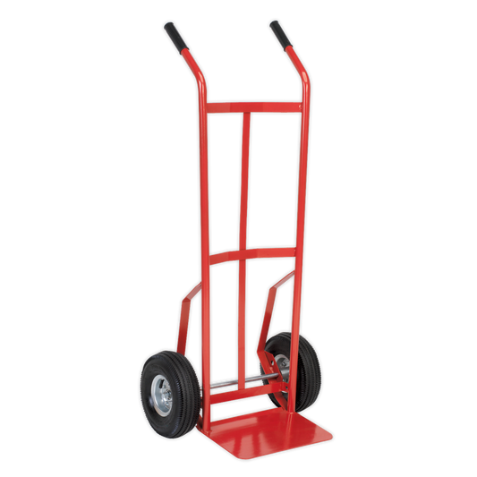 Sealey Sack Truck With Pneumatic Tyres Rubber Handgrips 200kg Capacity CST987