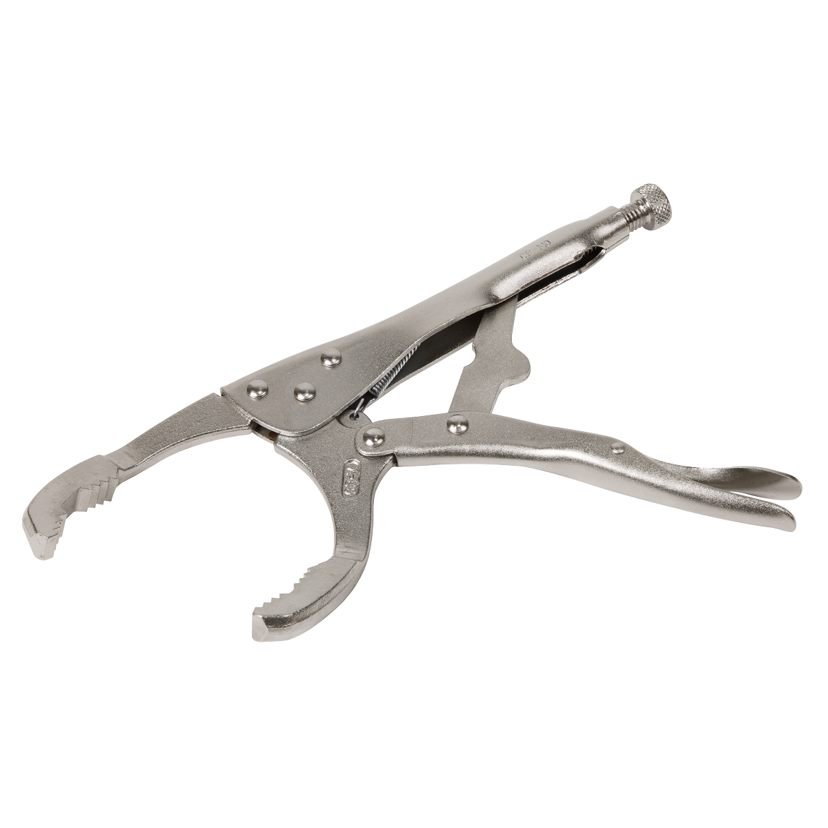 Sealey 45-130mm Oil Filter Locking Pliers Angled Chrome Vanadium AK6423