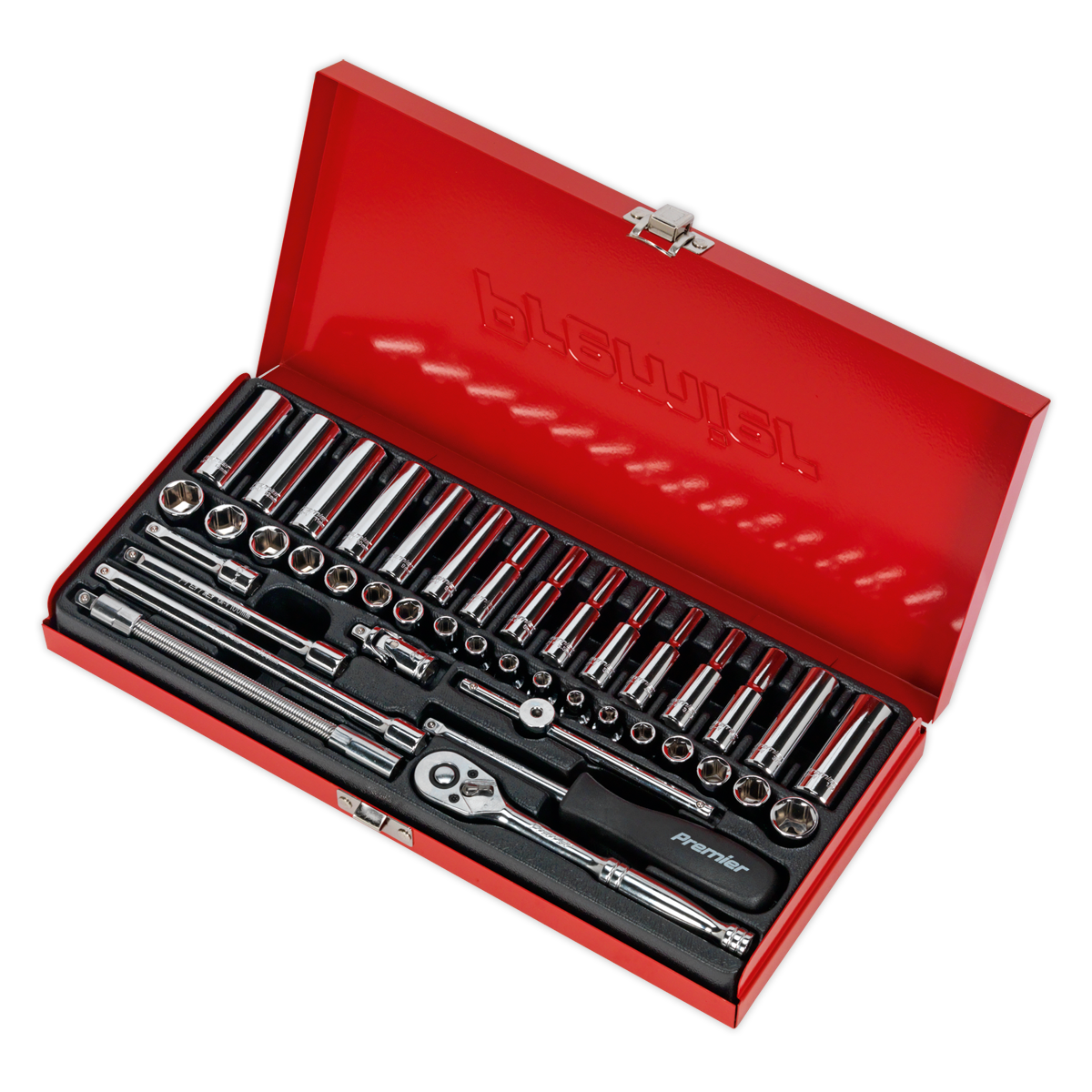 Sealey Socket Set 41 Pcs 1/4" Square Drive 6-Point WallDrive - DuoMetric AK690