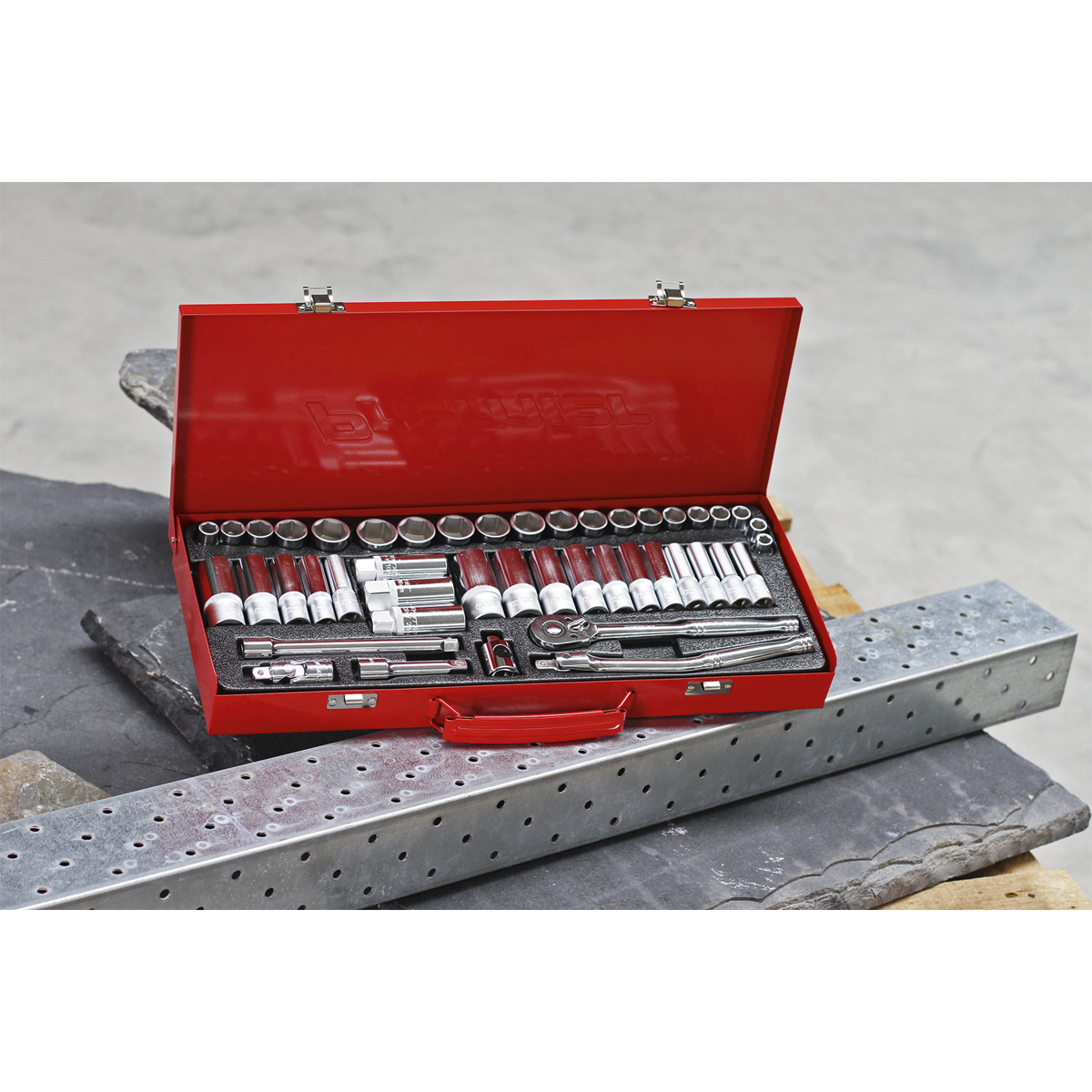 Sealey Deluxe Socket Set 45 Pieces DuoMetric Chrome Vanadium Steel AK692