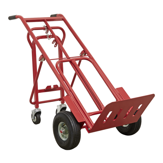 Sealey Sack Truck 3-In-1 With Heavy Duty Pneumatic Tyre 250kg Capacity CST989