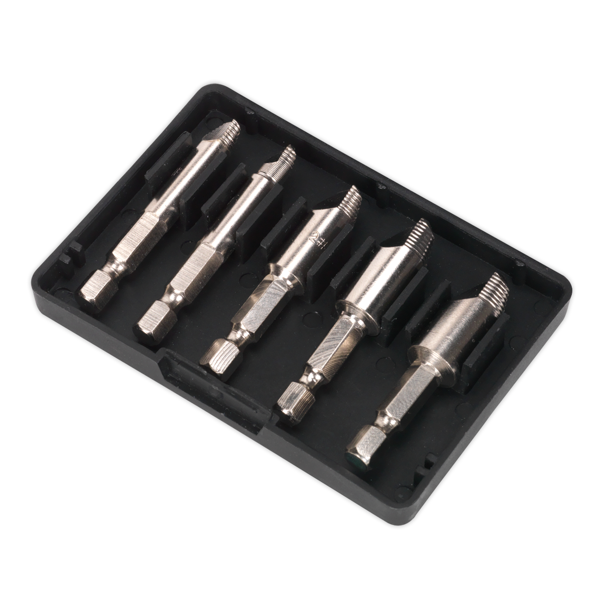 Sealey HSS Screw & Drill Bit Extractor Set Supplied In Storage Case 5pc AK7228