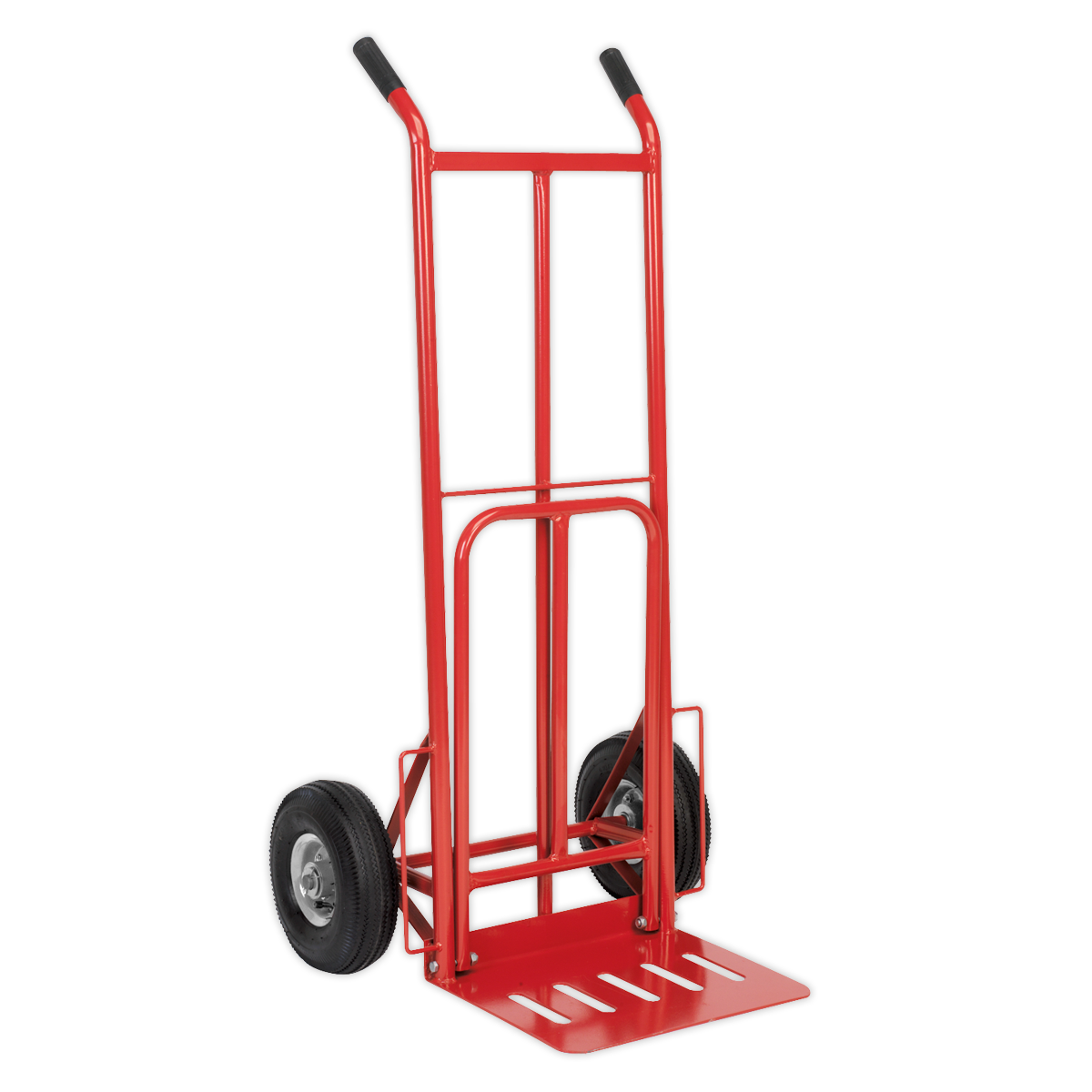 Sealey Folding Sack Truck With Pneumatic Tyres 250kg Capacity Red CST990