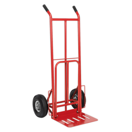 Sealey Folding Sack Truck With Pneumatic Tyres 250kg Capacity Red CST990