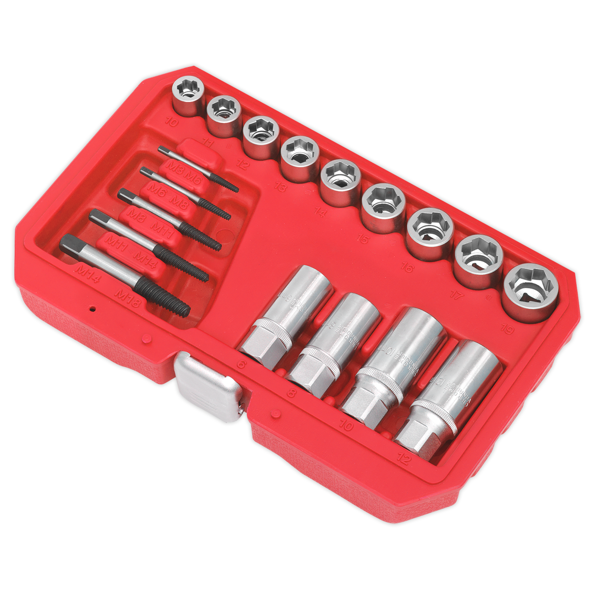 Sealey Bolt Stud & Screw Extractor Set Suitable For Professional Workshop AK751