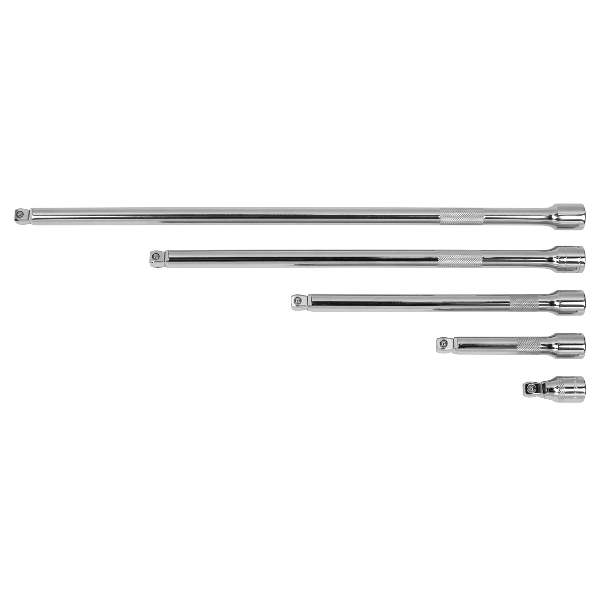 Sealey Wobble Extension Bar Set Chrome Plated 5 Pieces 1/2" Square Drive AK768