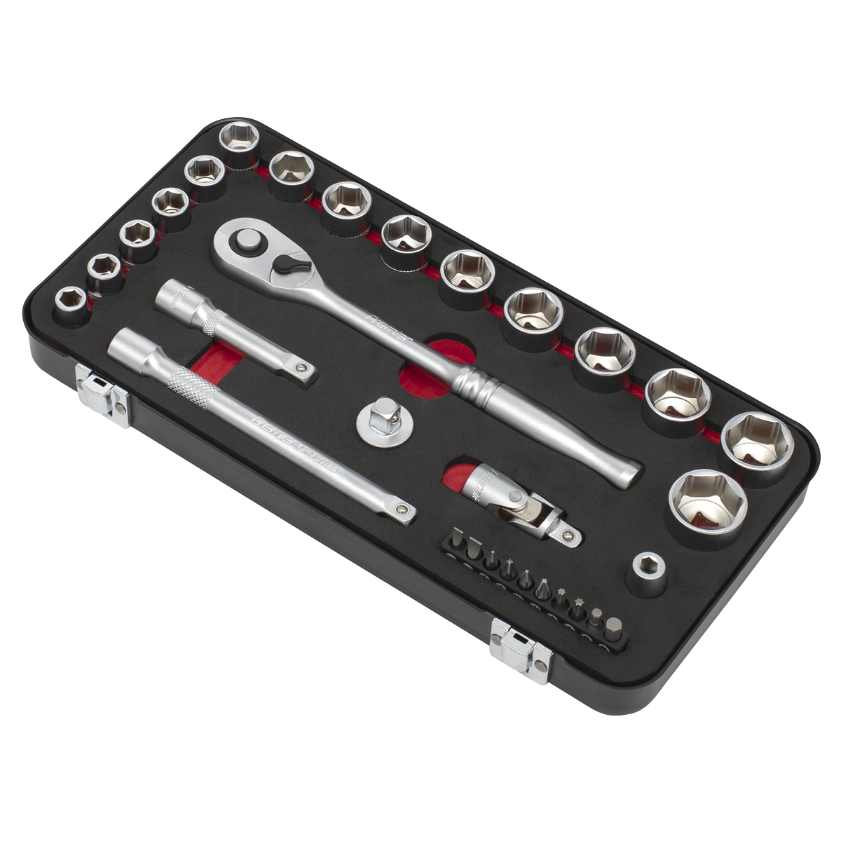 Premier Platinum Socket Set 3/8" Square Drive 31 Pieces Chrome Vanadium Steel