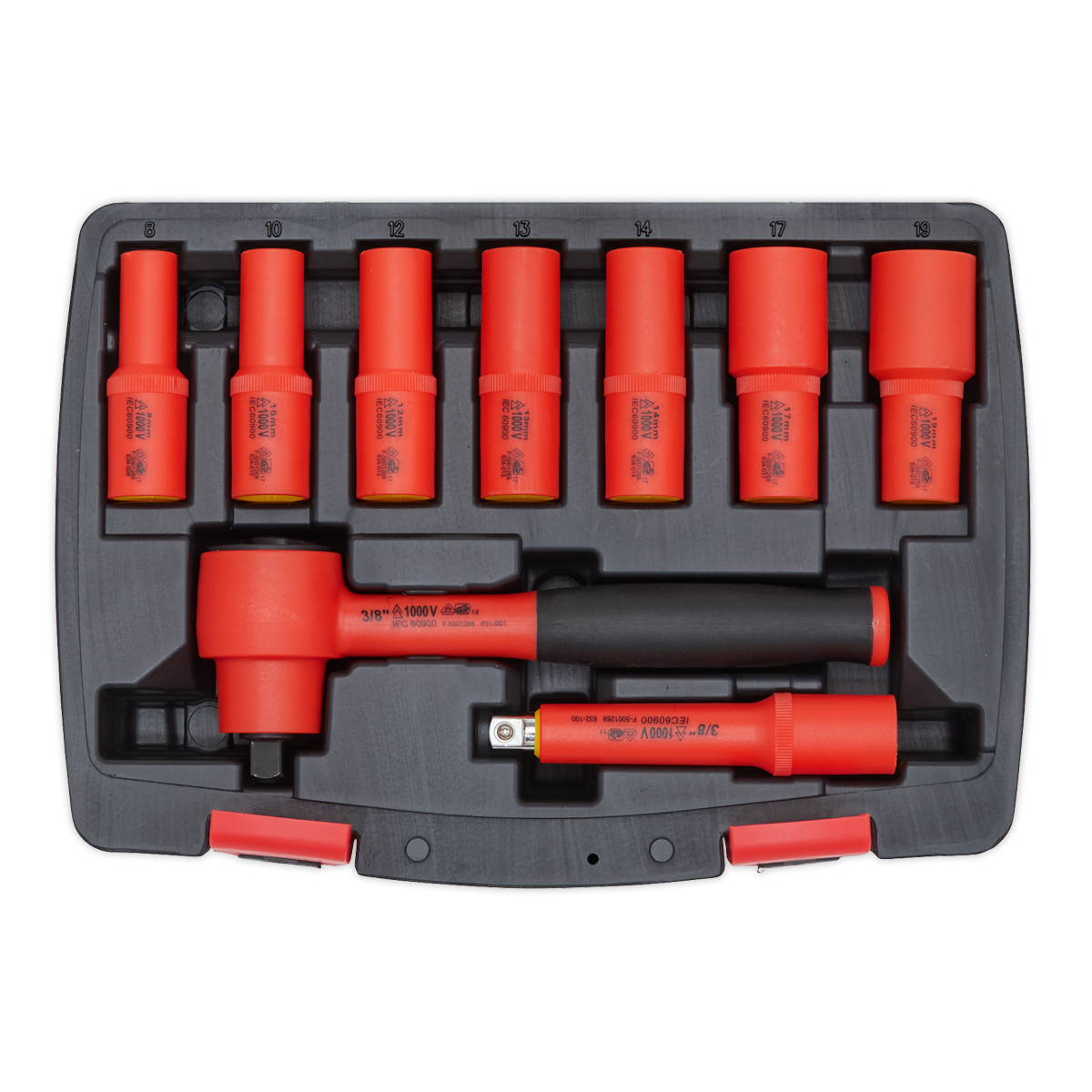 Sealey VDE Insulated 9 Piece Socket Set Hardened Chrome Vanadium Steel AK7942