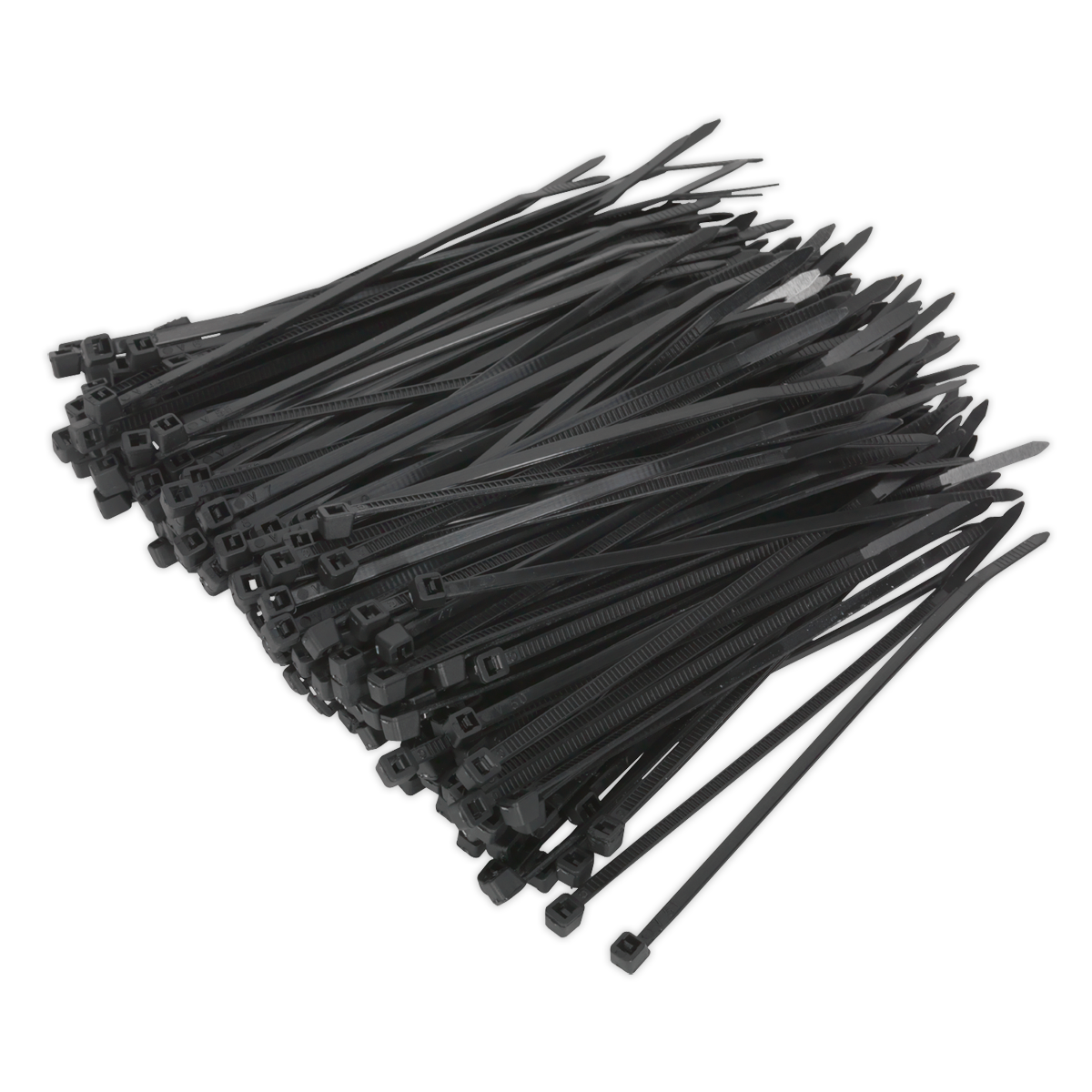 Sealey Cable Zip Ties Nylon Wraps 100mm x 2.5mm Black Pack of 200 CT10025P200