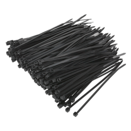 Sealey Cable Zip Ties Nylon Wraps 100mm x 2.5mm Black Pack of 200 CT10025P200