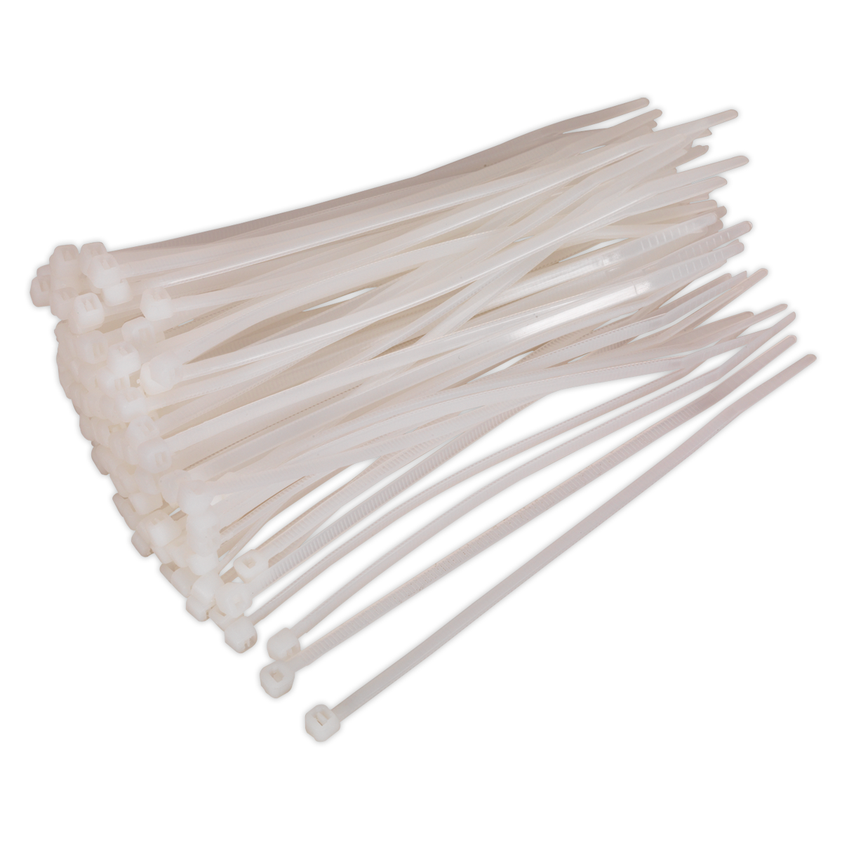 Sealey Cable Zip Ties Nylon Wraps 150mm x 3.6mm White Pack of 100 CT15036P100W