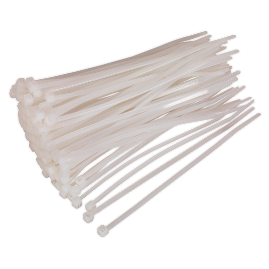Sealey Cable Zip Ties Nylon Wraps 150mm x 3.6mm White Pack of 100 CT15036P100W