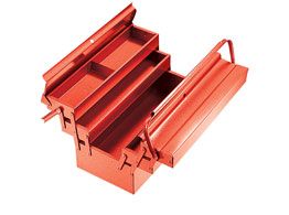 LASER 0481 Steel Cantilever Tool Box 5 Tray 425 mm Heavy Duty Workshop Storage