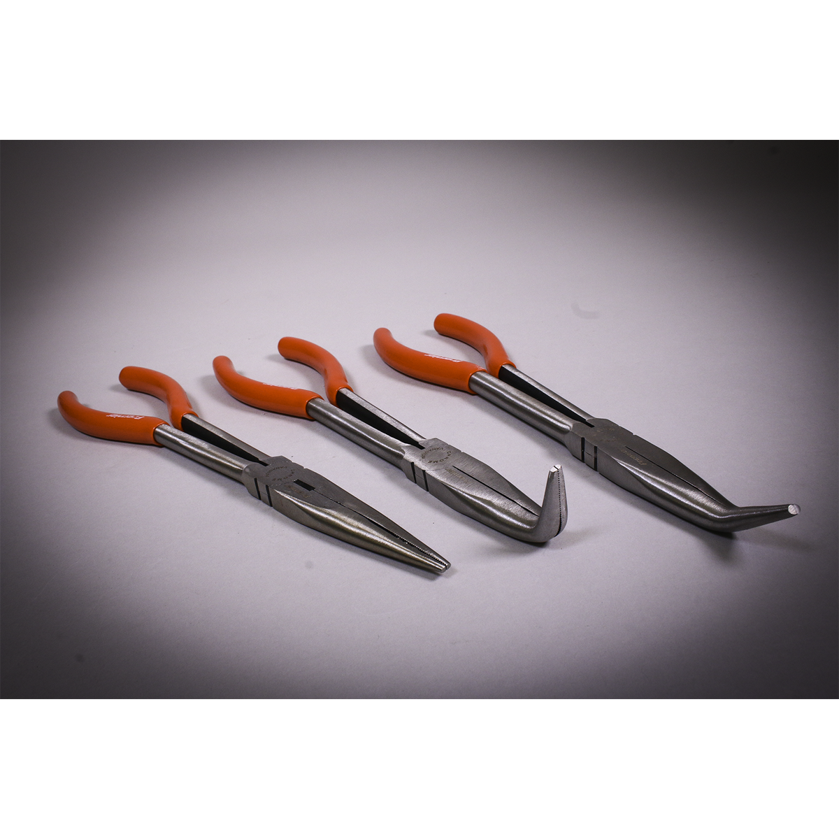 Sealey Needle Nose Pliers Set 3 Pieces 280mm Fully Polished Finish AK8568