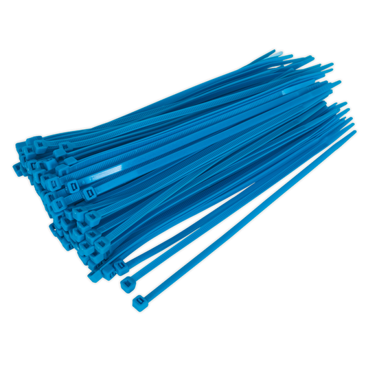 Sealey Cable Ties Heat Resistant 200 x 4.8mm Blue Pack Of 100 CT20048P100B
