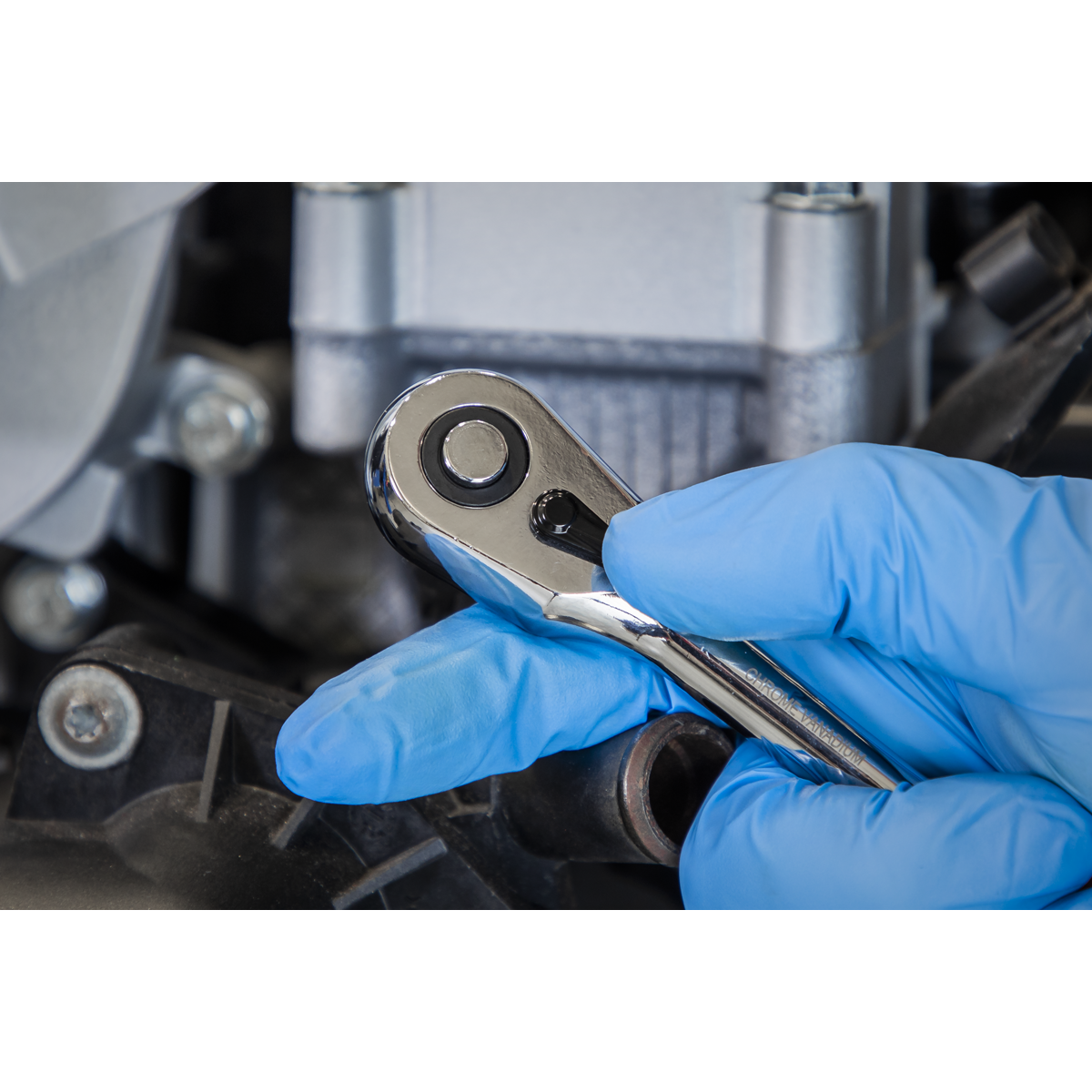 Sealey Ratchet Wrench 1/4" Square Drive Flip Reverse Chrome Vanadium AK8934