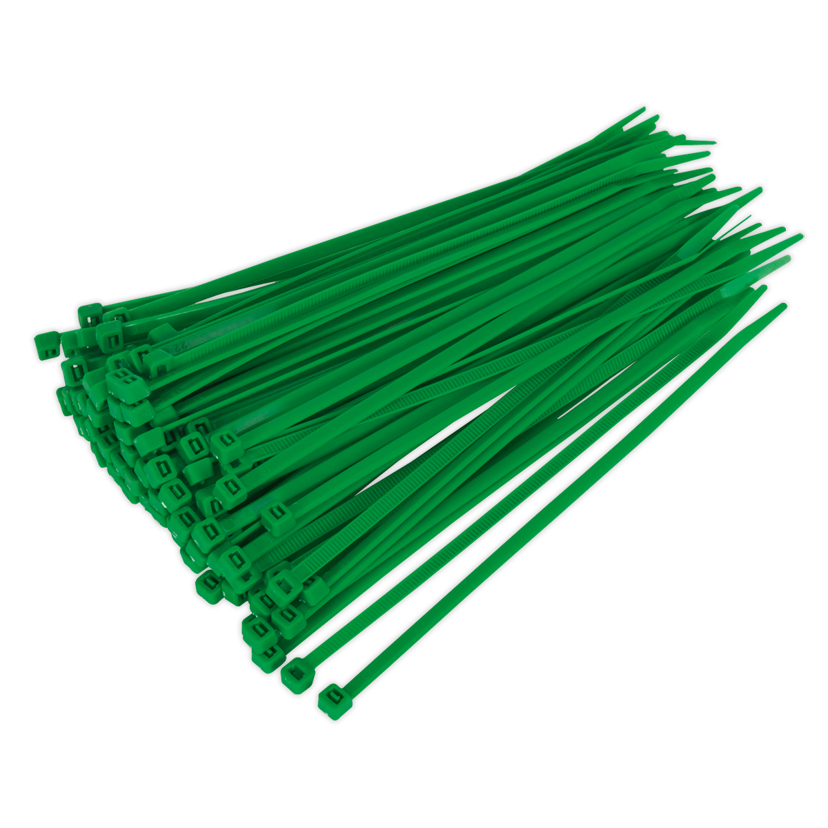Sealey Cable Ties 200 x 4.8mm Heat Resistant Pack Of 100 Green CT20048P100G