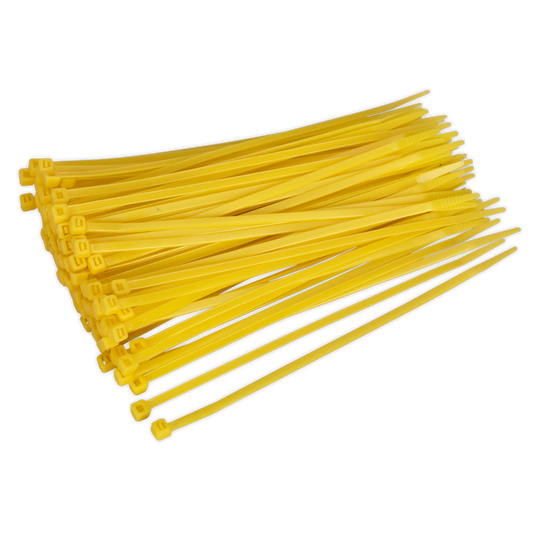 Sealey Cable Ties Heat Resistant 200 x 4.8mm Yellow Pack Of 100 CT20048P100Y
