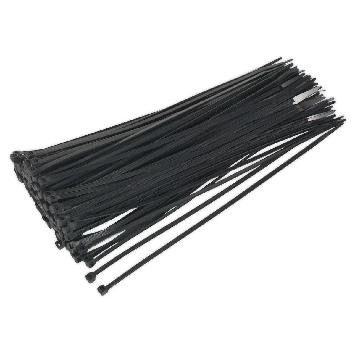 Sealey Cable Zip Ties Nylon Wraps 300mm x 4.8mm Black Pack of 100 CT30048P100