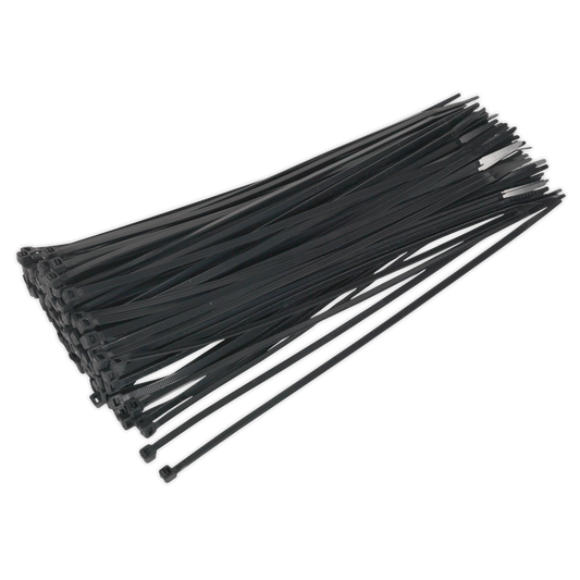 Sealey Cable Zip Ties Nylon Wraps 300mm x 4.8mm Black Pack of 100 CT30048P100