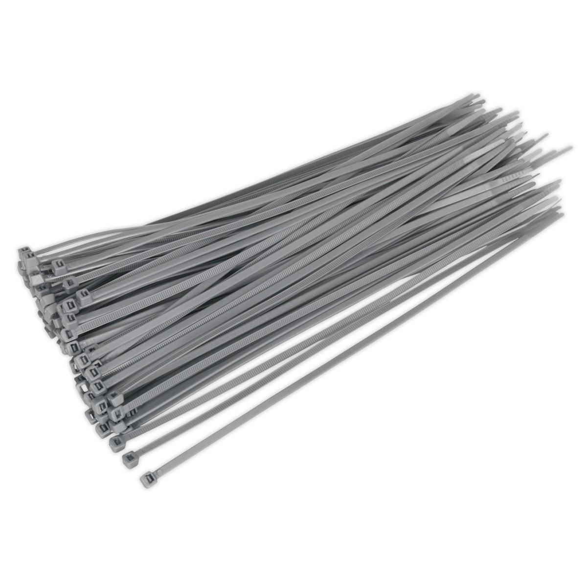 Sealey Cable Zip Ties Nylon Wraps 300mm x 4.8mm Silver Pack of 100 CT30048P100S