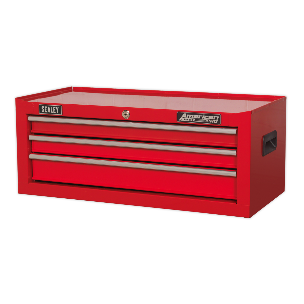 Sealey Mid Box 3 Drawer With Ball Bearing Slide Tool Storage Chest Box Red AP223