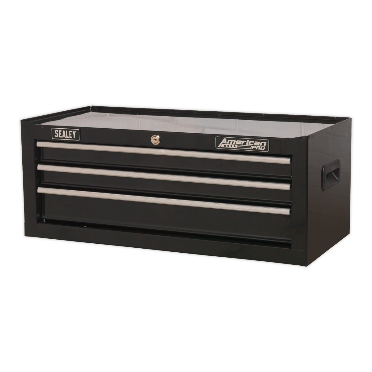 Sealey Mid Box 3 Drawer With Ball Bearing Slides Tool Storage Chest Black AP223B