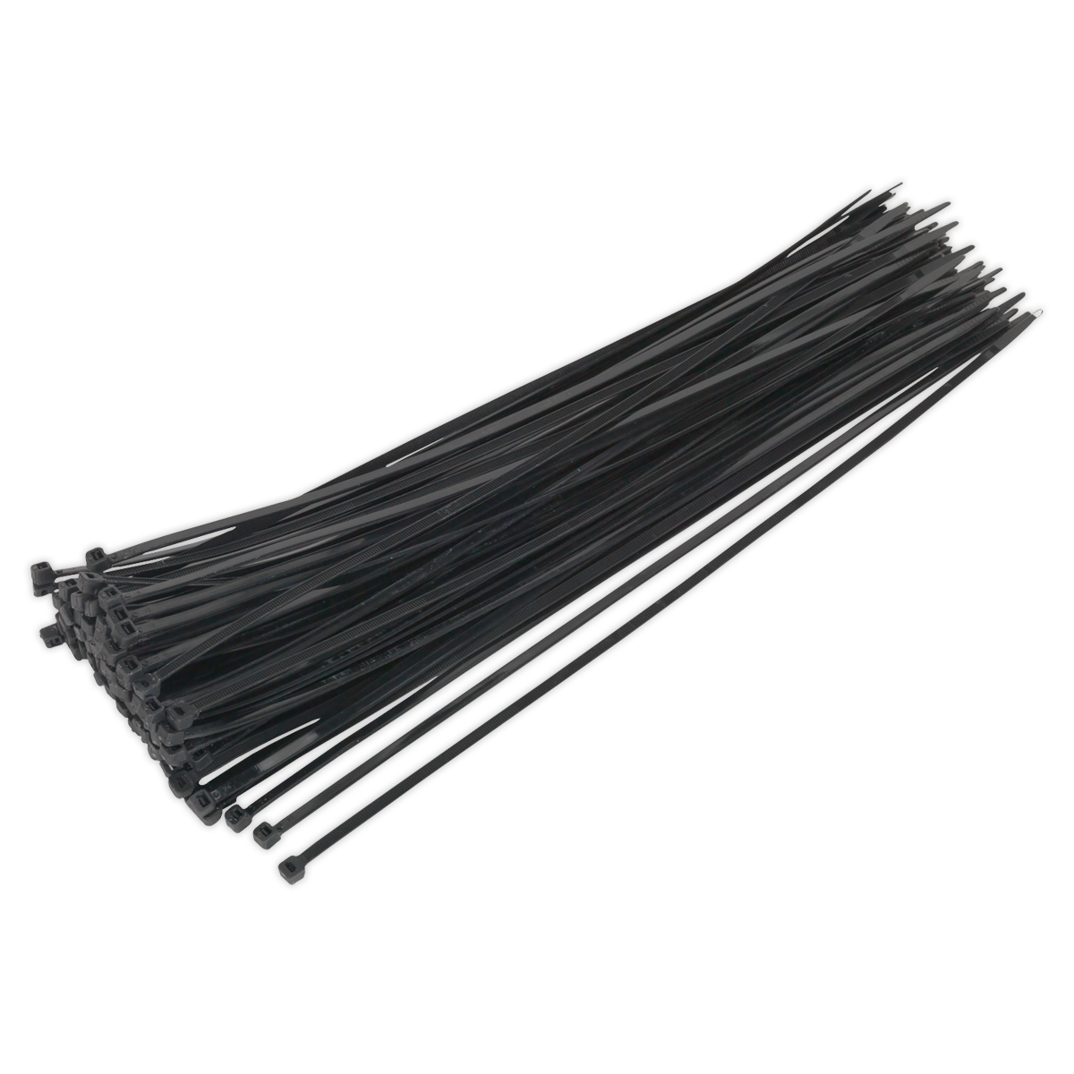 Sealey Cable Zip Ties Nylon Wraps 380mm x 4.8mm Black Pack of 100 CT38048P100