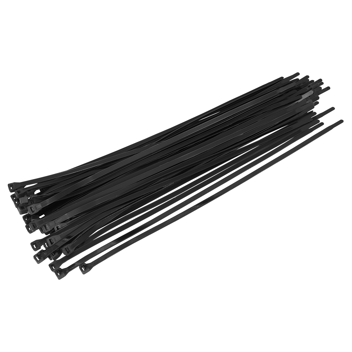Sealey Cable Zip Ties Nylon Wraps 450mm x 7.6mm Black Pack of 50 CT45076P50