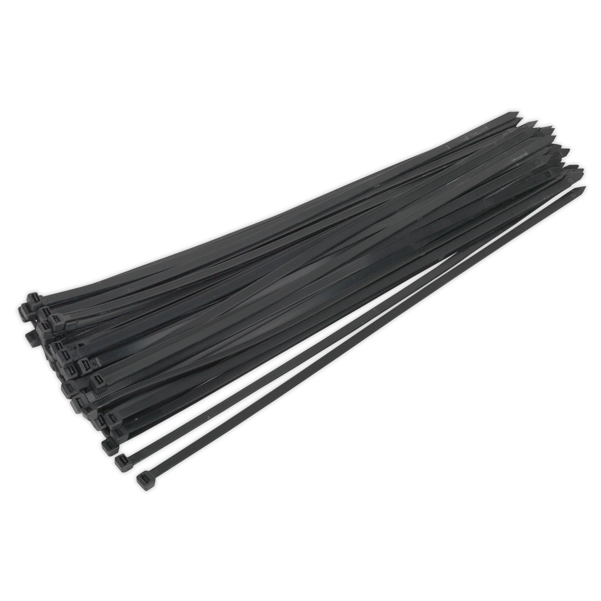 Sealey Cable Zip Ties Nylon Wraps 650mm x 12mm Black - Pack of 50 CT65012P50
