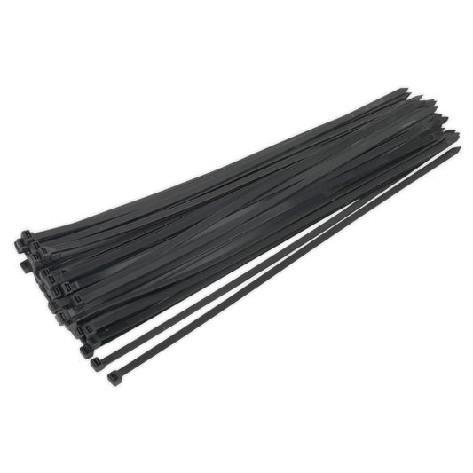 Sealey Cable Zip Ties Nylon Wraps 650mm x 12mm Black - Pack of 50 CT65012P50