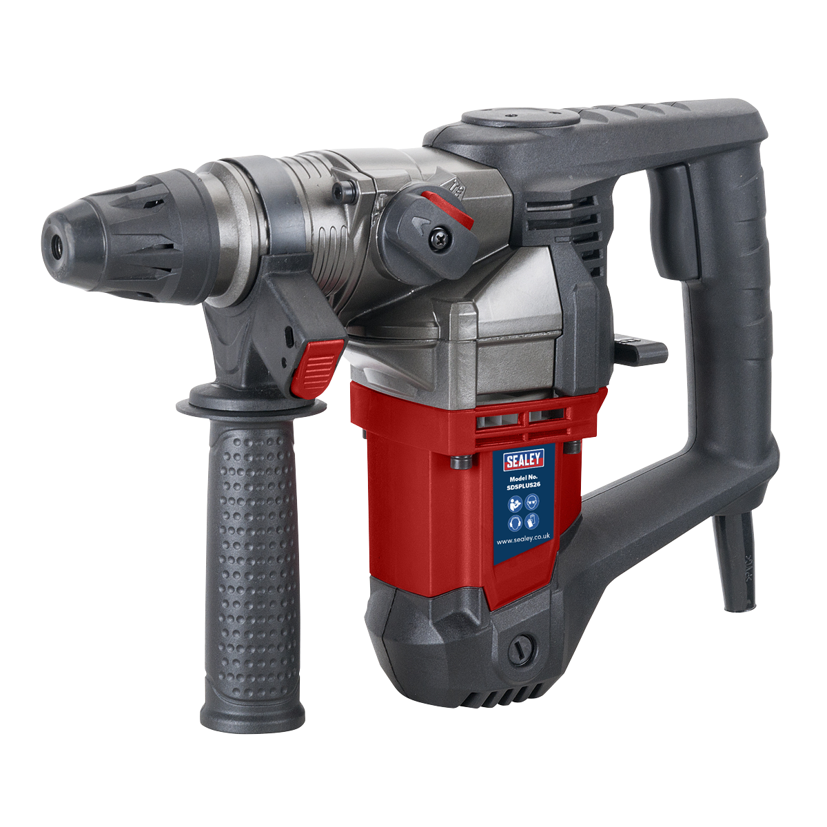 Sealey 230V 26mm 900W SDS Plus Rotary Hammer Drill Auxiliary Handle SDSPLUS26