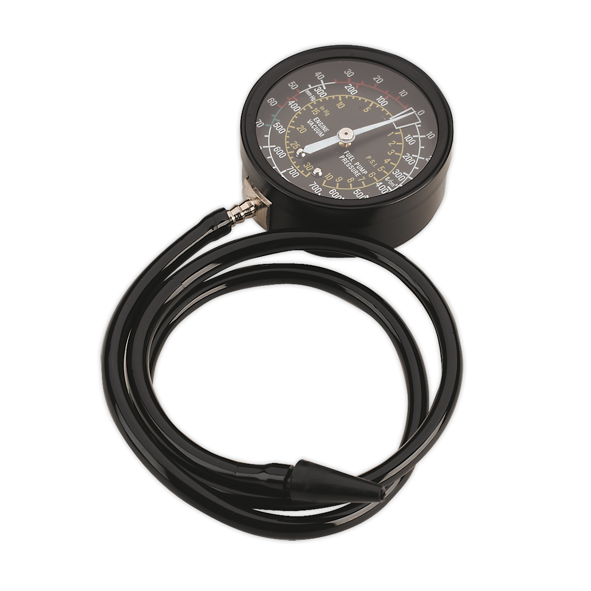 Sealey Petrol Engine Vacuum & Fuel Pump Tester With Ø63mm Gauge Black CT952
