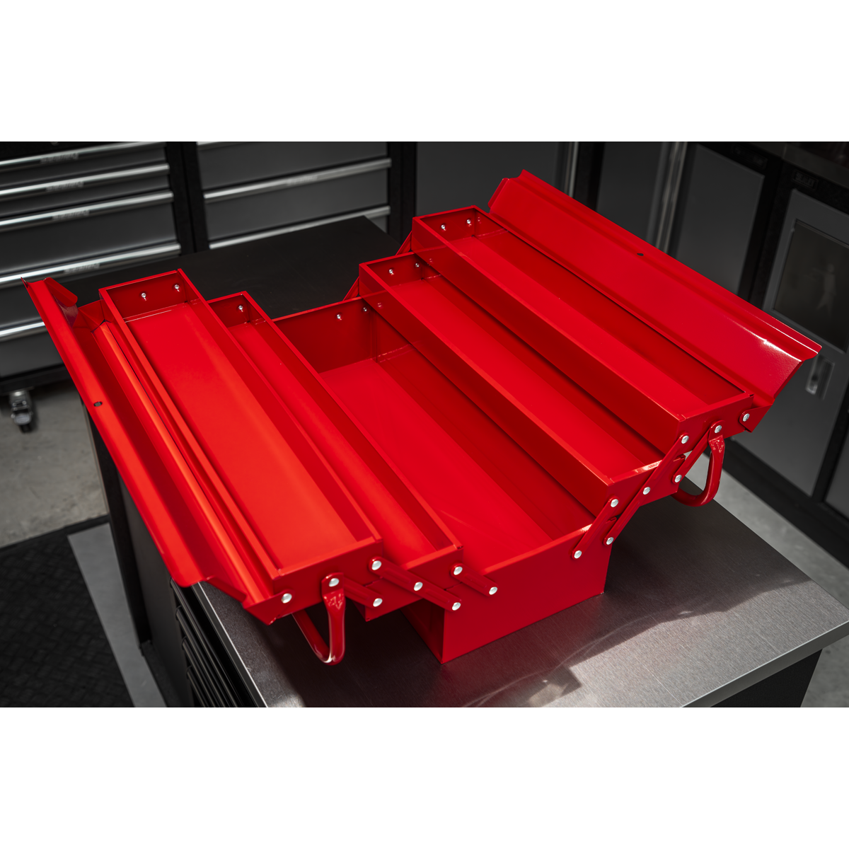 Sealey 530mm 4 Tray Cantilever Toolbox With Central Tool Storage Area AP521