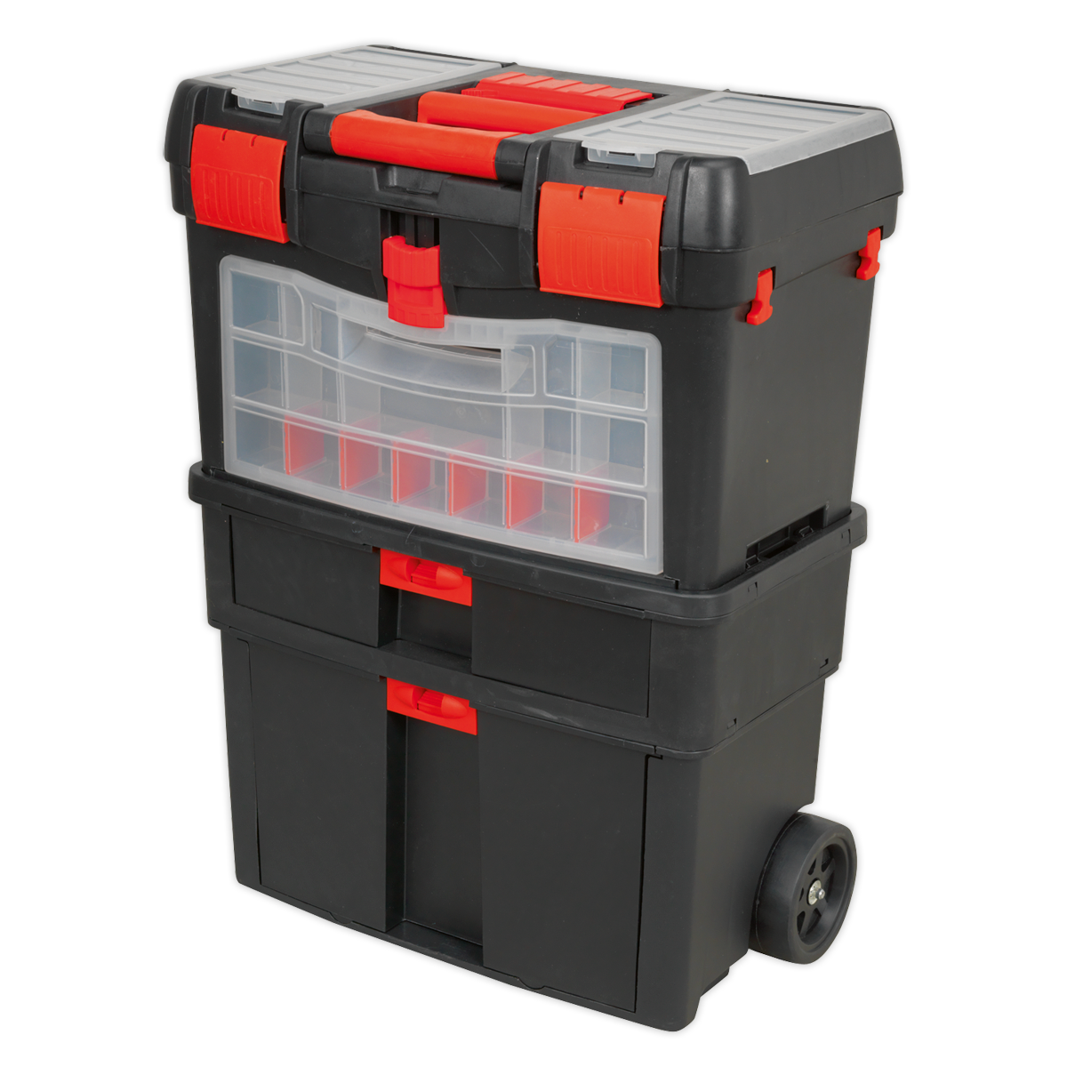Sealey Mobile Tool Chest Box With Tote Tray & Removable Assortment Storage AP850