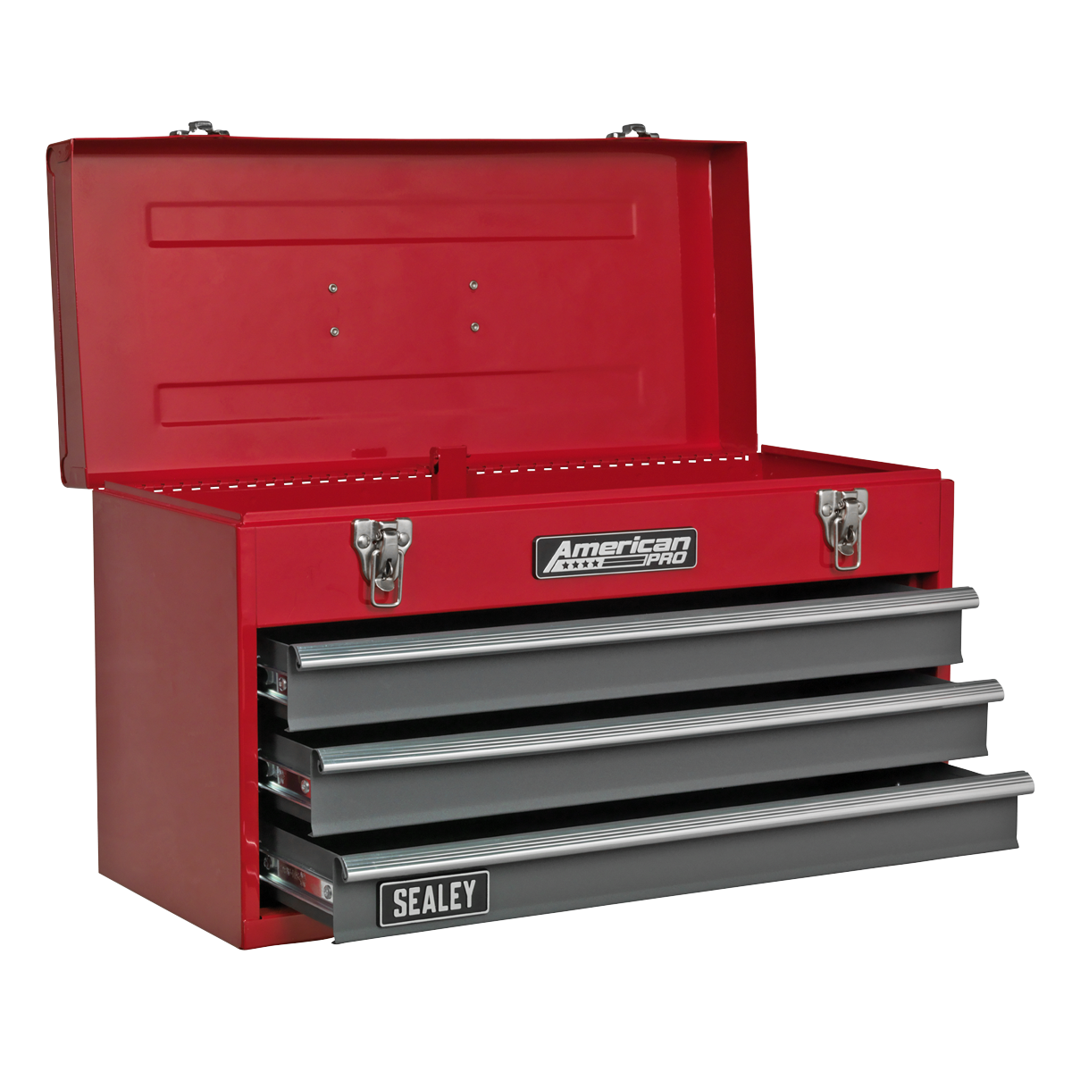 Sealey Topchest 3 Drawers Portable With Ball Bearing Runners - Red/Grey AP9243BB