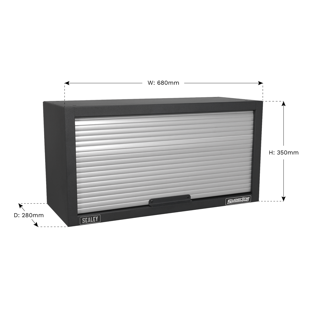 Sealey Modular Wall Cabinet Tambour Style Front For Easy-Access 680mm APMS54
