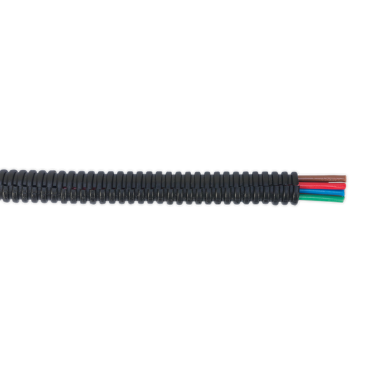 Sealey 200m Ø7-10mm Split Convoluted Cable Sleeving Chemical Resistant CTS07200