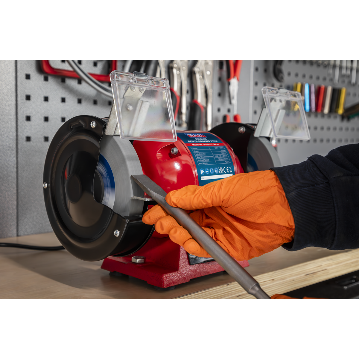 Sealey Bench Grinder 150mm 370W/230V Eye Shields Included 3-Pin Plug BG150XL/96