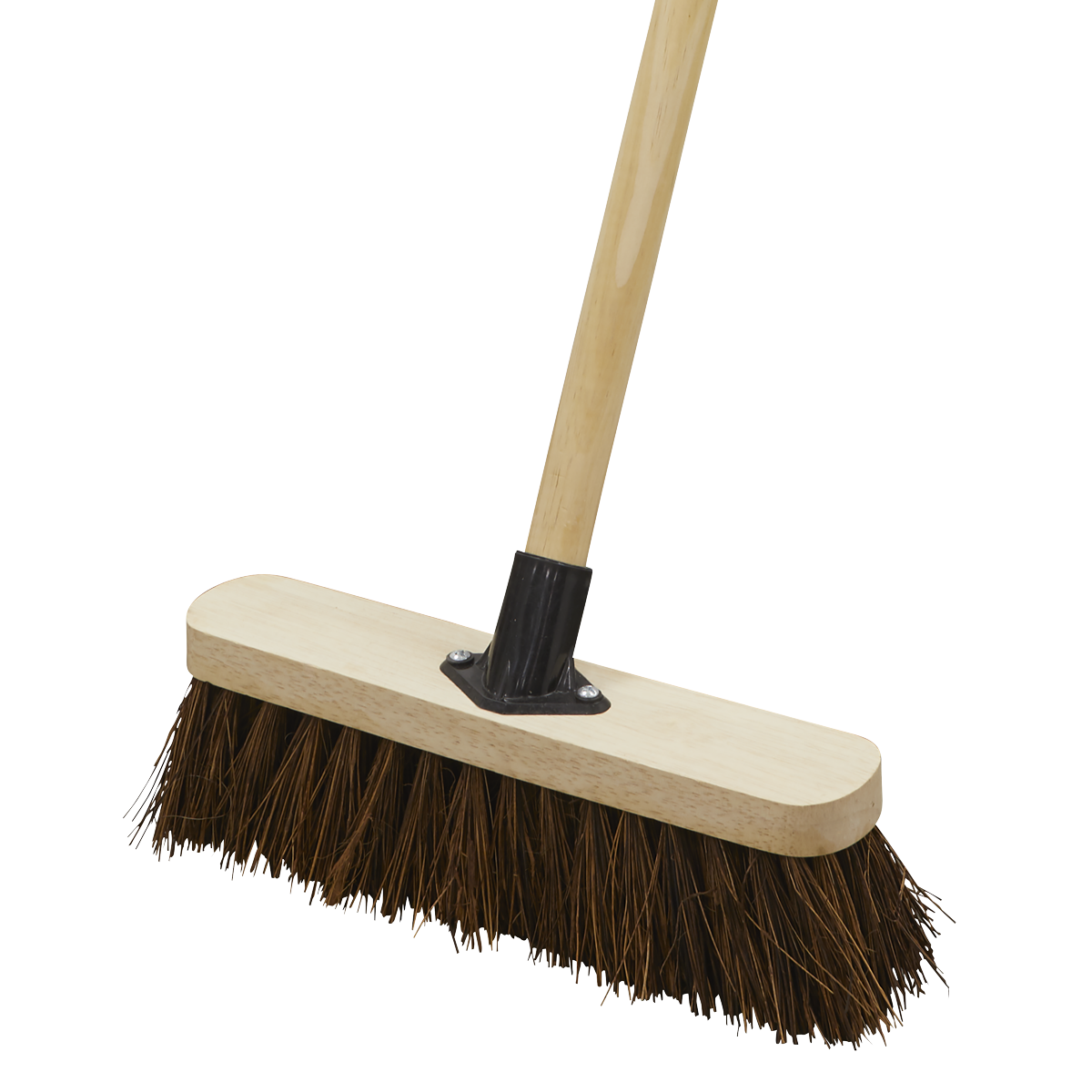 Sealey Broom 300mm Stiff Hard Bristle + Handle Bracket For Indoor Outdoor BM12H