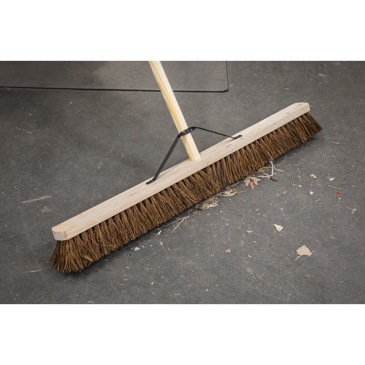 Sealey Broom 36" 900mm Stiff Hard Bristle Sweeper For Indoor & Outdoor BM36H