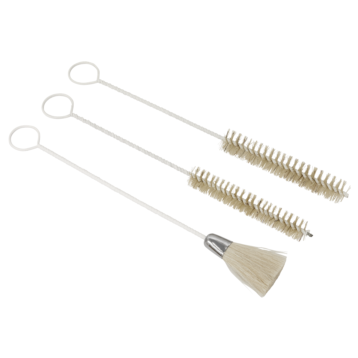 Sealey Spray Gun Cleaning Brush Set For Thinners & Cleaning Solvents 3Pcs BSGC/3