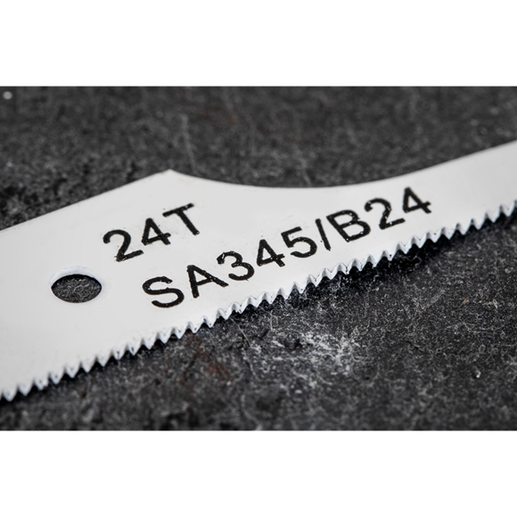 Sealey HSS Air Saw Blade Power Tool Accessory 24 TPI Pack of 15 Pcs SA345/B2415